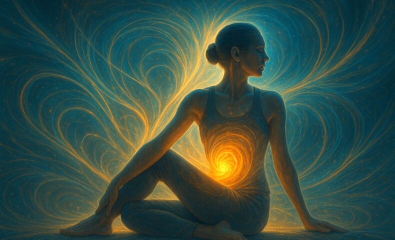 ヨガのアルダ・マッツェーンドラ・アーサナはミトコンドリアを活性化するためにオススメ。