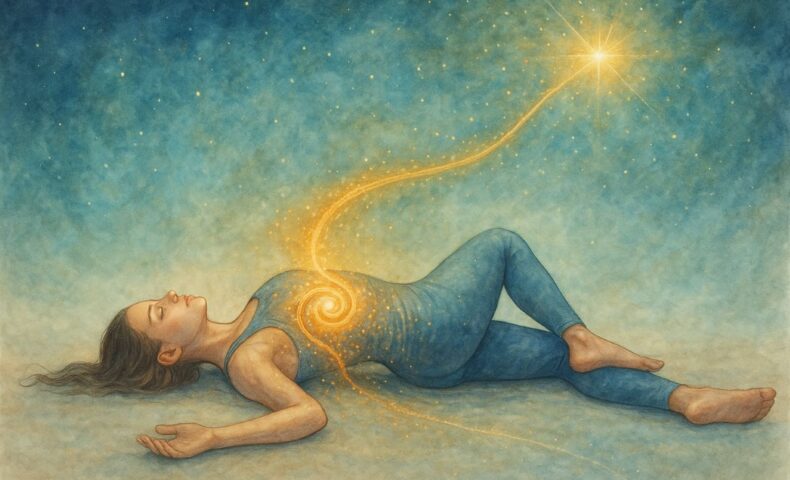 ヨガのスプタ・マッツェーンドラ・アーサナは、ミトコンドリアの活性化のためにお勧め。