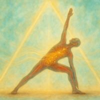 ウッティタ・トリコーナ・アーサナはミトコンドリアの活性化にオススメのヨガのポーズ。