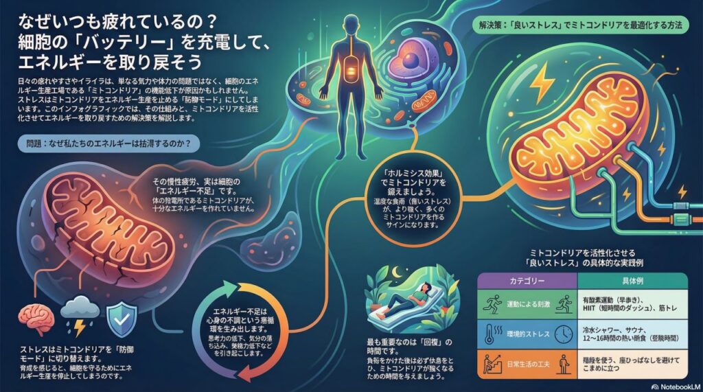 新刊『ミトコンドリアがあなたのエネルギーを増やす。』の第１章をNotebookLMが内容解説。