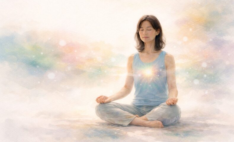 瞑想で、心を本来の静かな状態に整え、自己肯定感を育てていく練習。